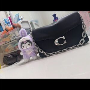 Coach Black Soft tabby with chain